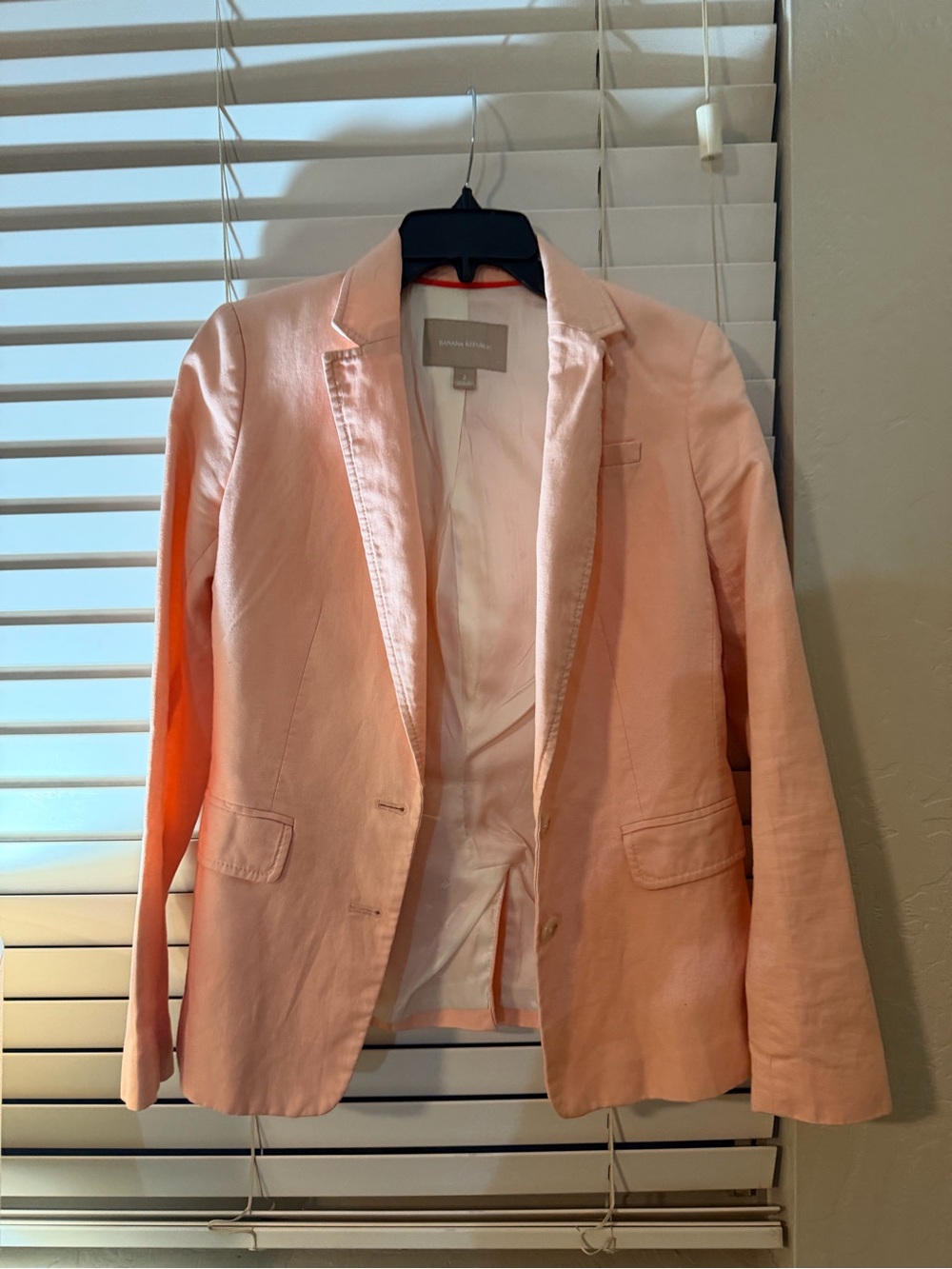 Banana Republic Light Pink Tailored Blazer